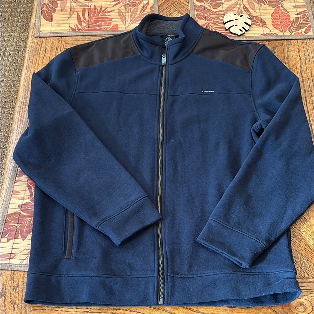 Calvin Klein Navy Blue Full-Zip Jacket